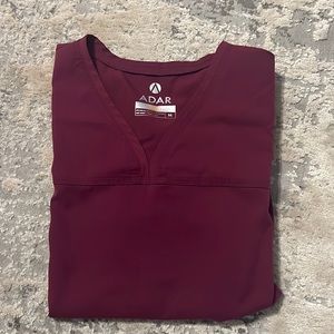 Maroon scrub top